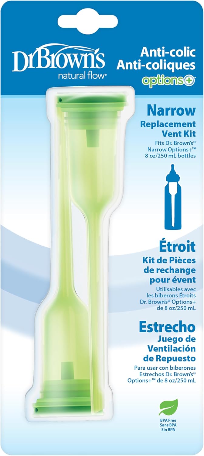 Kit de repuesto de ventilación Dr. Brown's Options+ de flujo natural, estrecho, 2 unidades (paquete de 1)