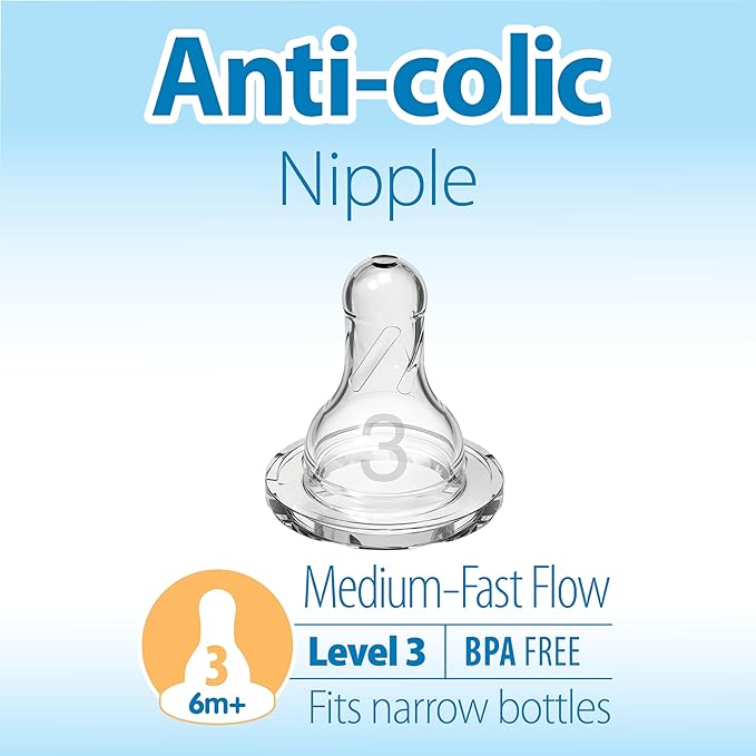 Dr. Brown's -Repuesto de tetina nivel 3 - cuello angosto