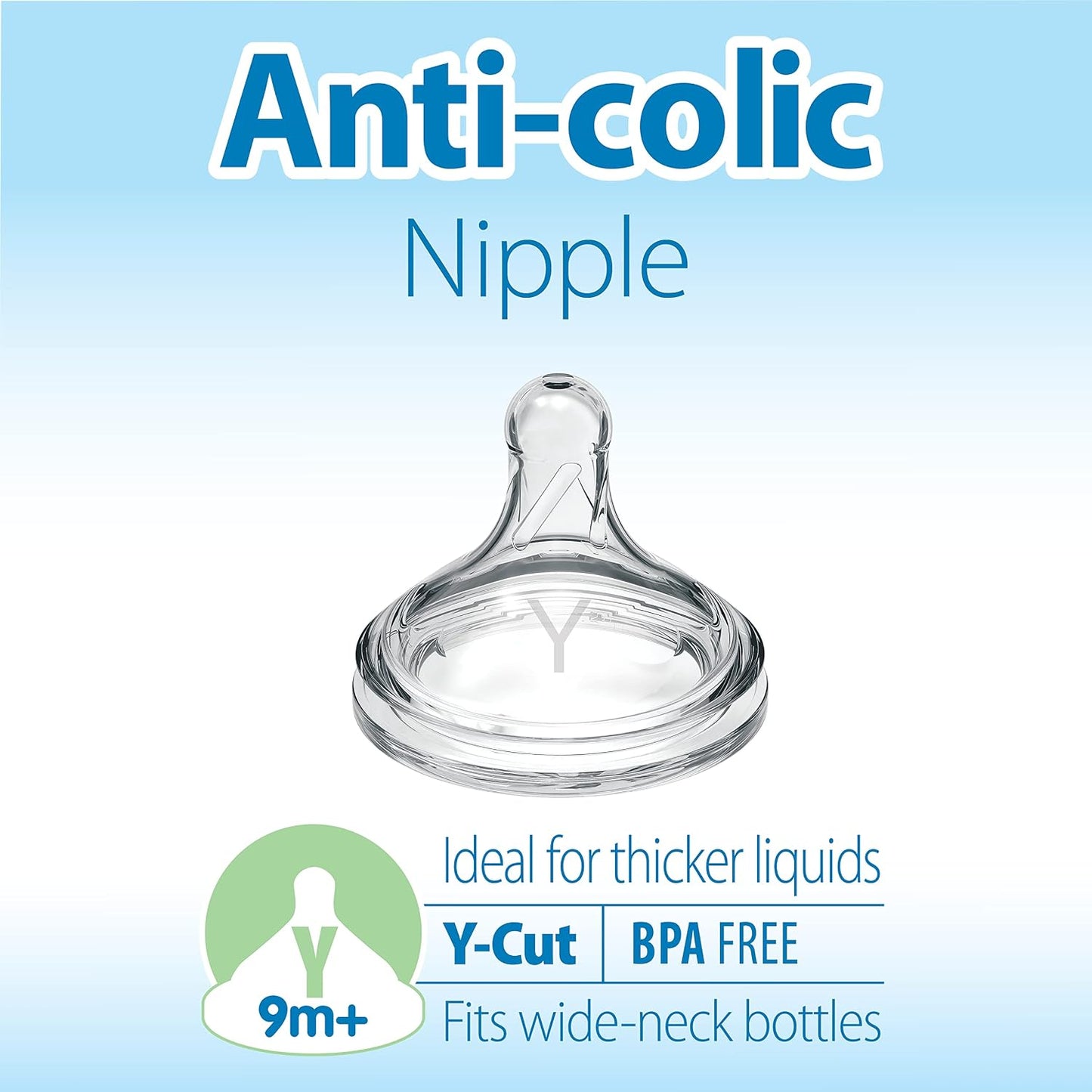 Dr. Brown's -Repuesto de tetina Nivel Y- Cuello ancho