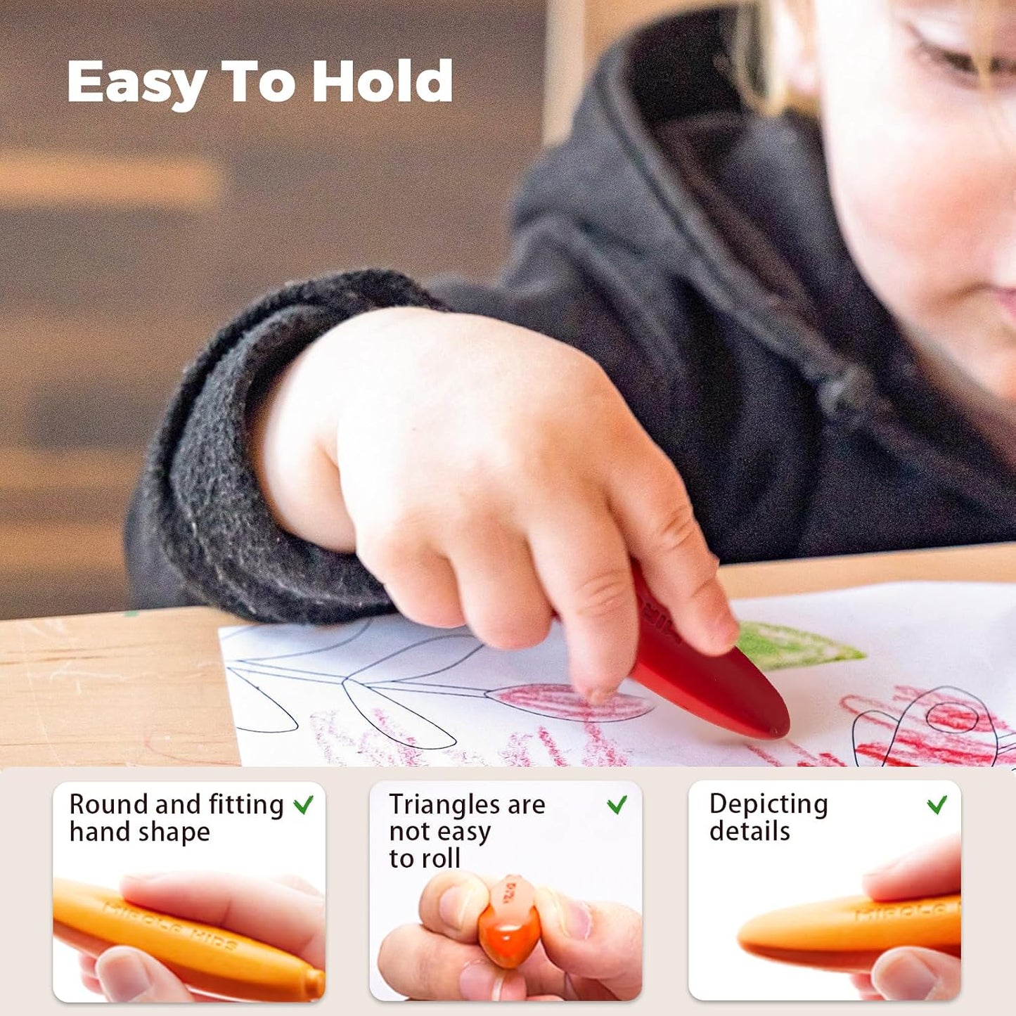 Crayones de Cera de abeja-12 colores