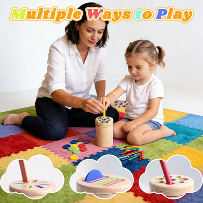 Juguetes Montessori de madera para bebés y niños pequeños, 3 en 1