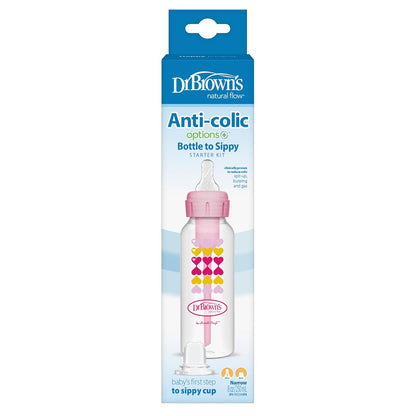 Dr. Brown's - Diseño corazones +6m cuello angosto