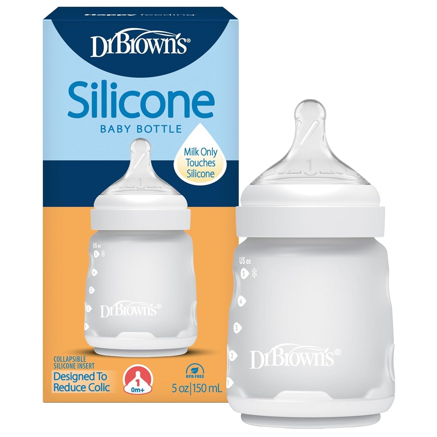 Dr. Brown's Biberón de silicona 5 oz