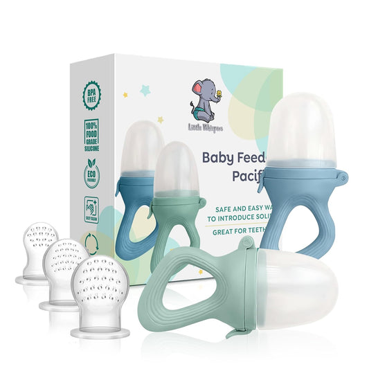 Chupeta 2 pack para alimentos azul y verde