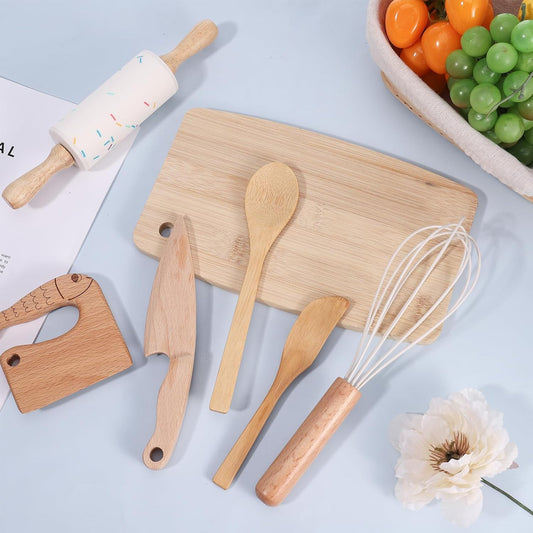 Juegos de cocina Montessori-todo madera