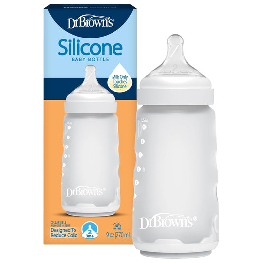 Dr. Brown's Biberón de silicona, 9 oz