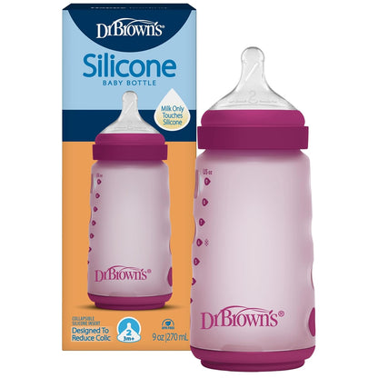 Dr. Brown's Biberón de silicona, 9 oz