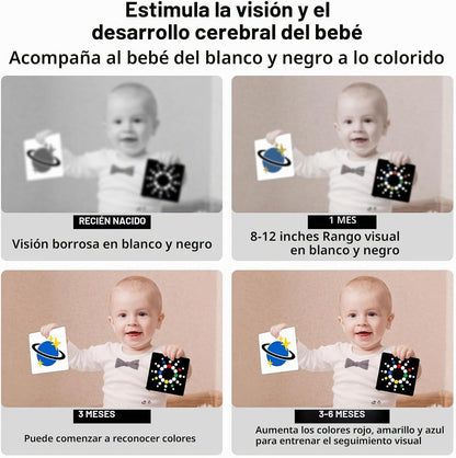 Tarjetas flash de alto contraste para bebés 3-6m