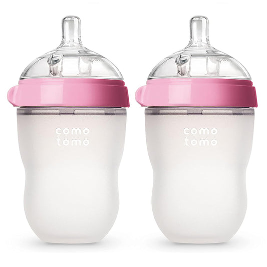 Biberón de Comotomo, 8 onzas, Rosado - 2 pack