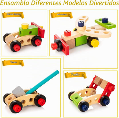 🧰🔨 Caja de herramientas de madera para niños
