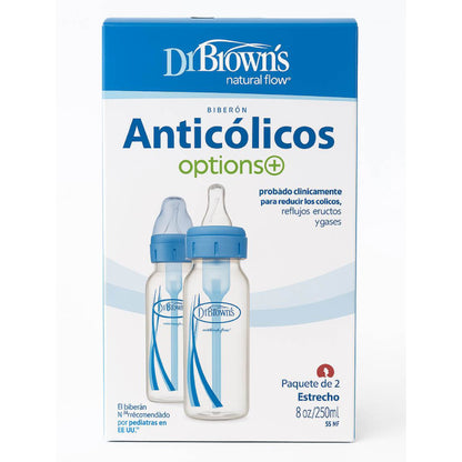 Dr. Brown's Botellas azul de 8 onzas (paquete de 2)