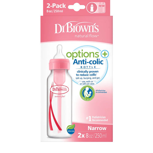 Dr. Brown's Botellas rosas de 8 onzas (paquete de 2)