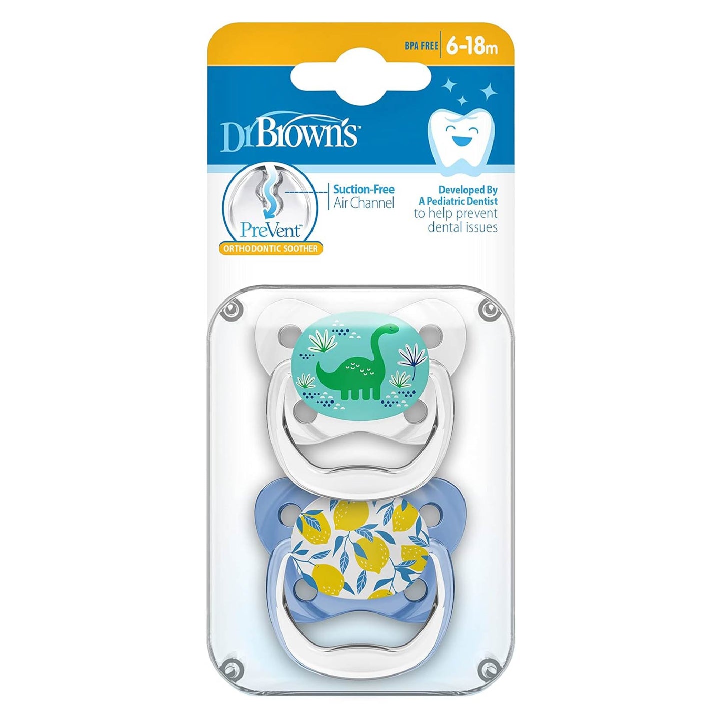 Chupetas Prevent 6 -18 ms - Diseño Dinosaurios