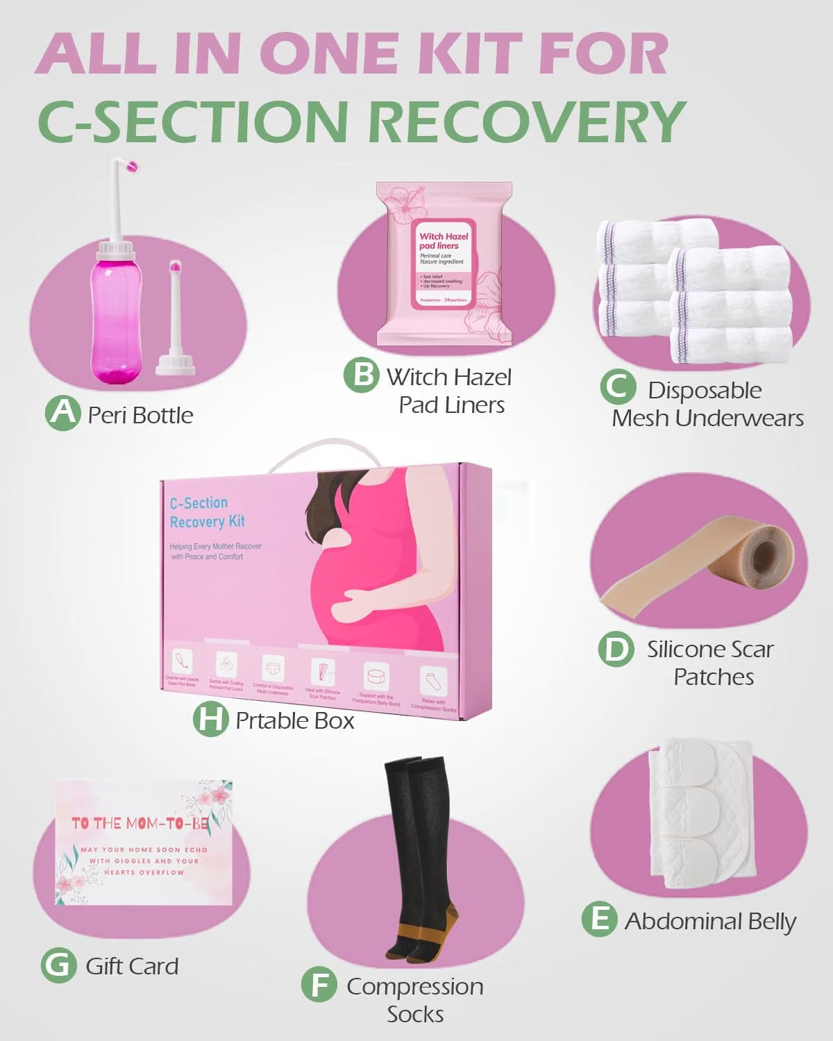 Kit de recuperación para cesárea
