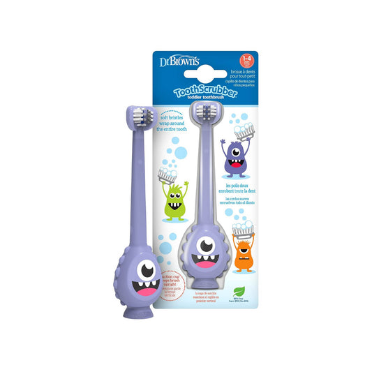 Dr. Brown's Cepillo de dientes Mounstruo Morado, 1-4 años