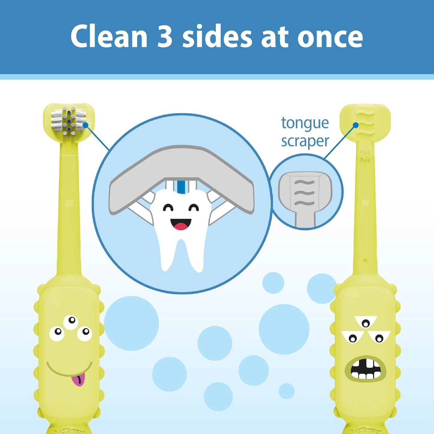 Dr. Brown's Cepillo de dientes Mounstruo Verde, 1-4 años