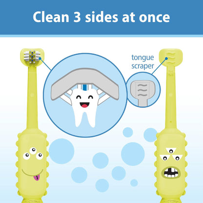 Dr. Brown's Cepillo de dientes Mounstruo Verde, 1-4 años