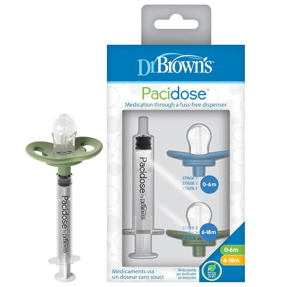 Dispensador de Medicina Pacidose Dr. Brown’s + 2 Bombillas (0-6m y 6-18m)