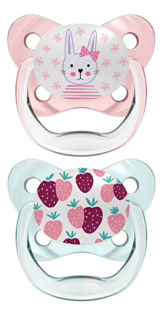 CHUPETAS PREVENT 0-6ms - Diseño conejito rosa