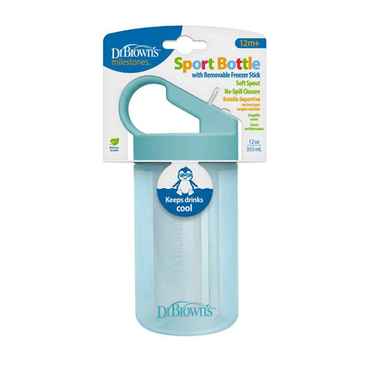 Botella con boquilla suave antiderrame y barra congelante