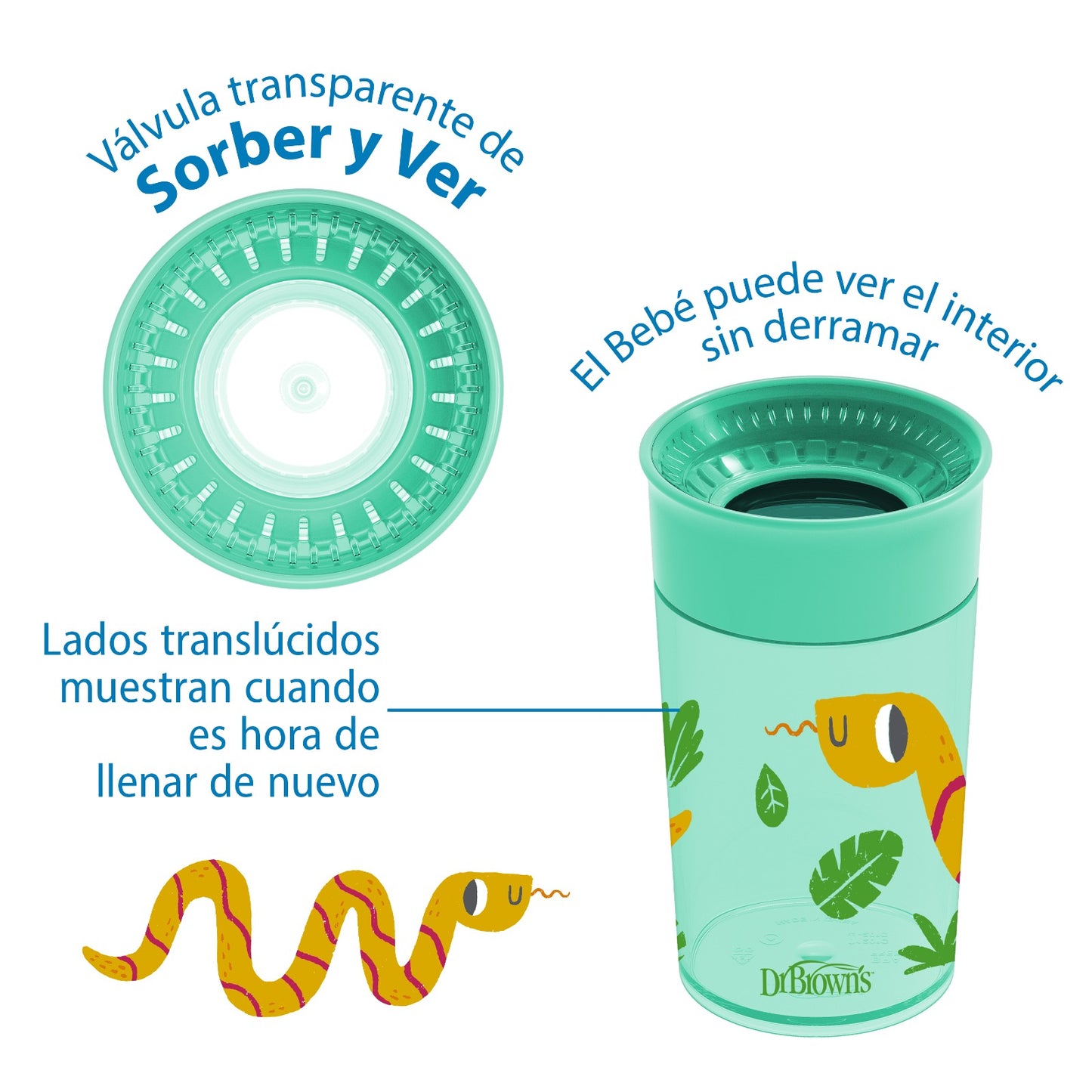 Vaso de entrenamiento antigoteo (9M+) 🍼❤️