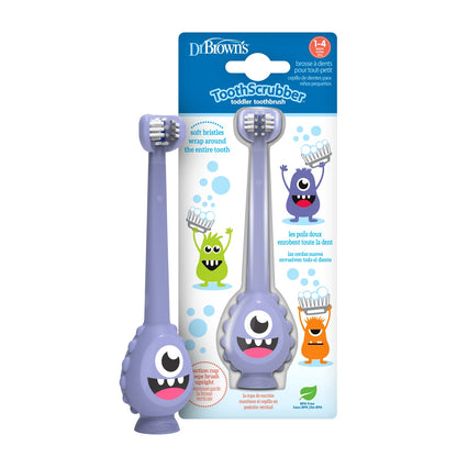 Dr. Brown's Cepillo de dientes Mounstruo Morado, 1-4 años