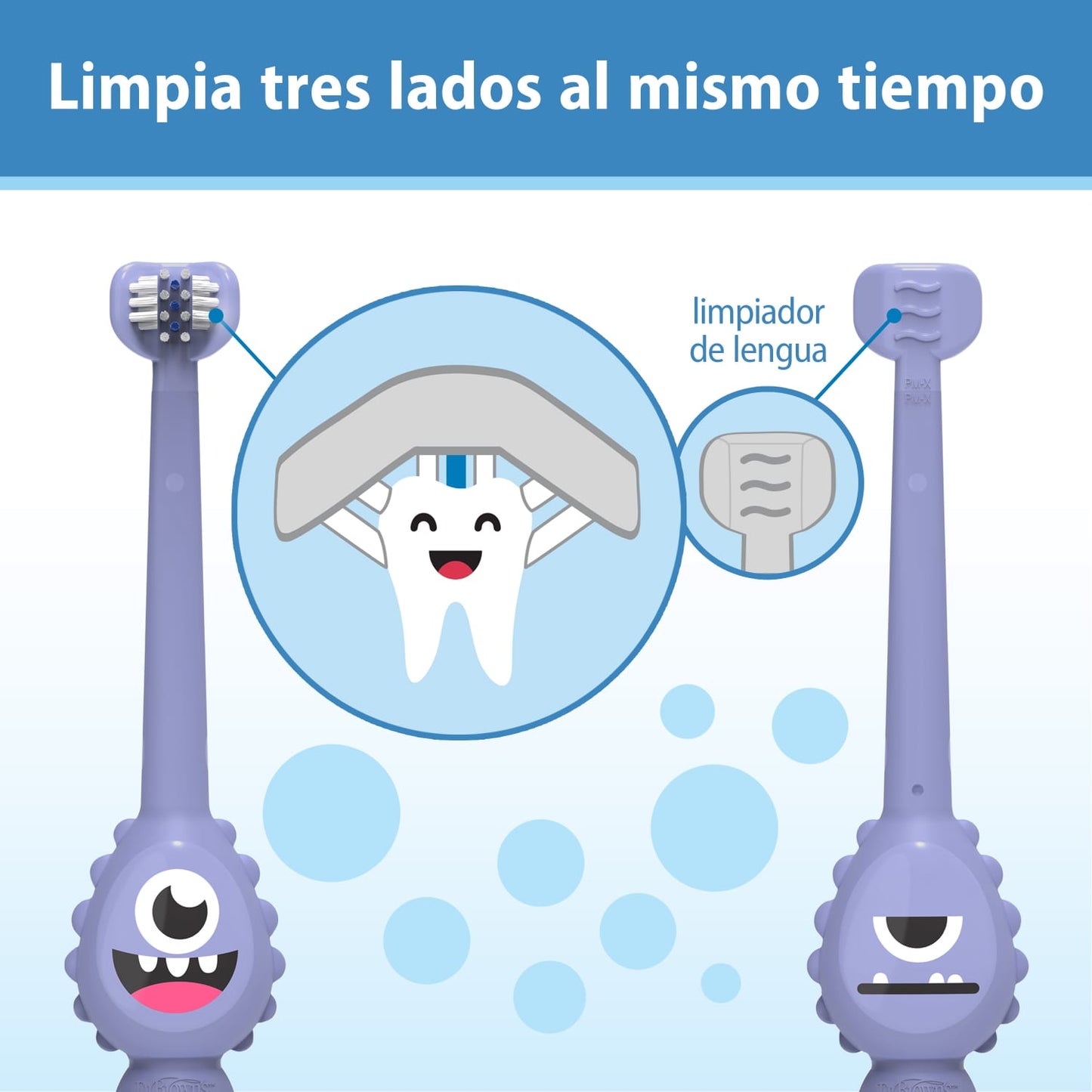 Dr. Brown's Cepillo de dientes Mounstruo Morado, 1-4 años