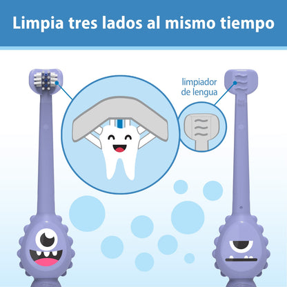 Dr. Brown's Cepillo de dientes Mounstruo Morado, 1-4 años