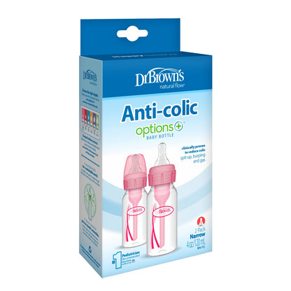 Dr. Brown's Botellas rosas de 4 onzas (paquete de 2)