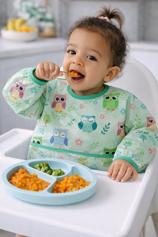 Babero manga larga impermeable