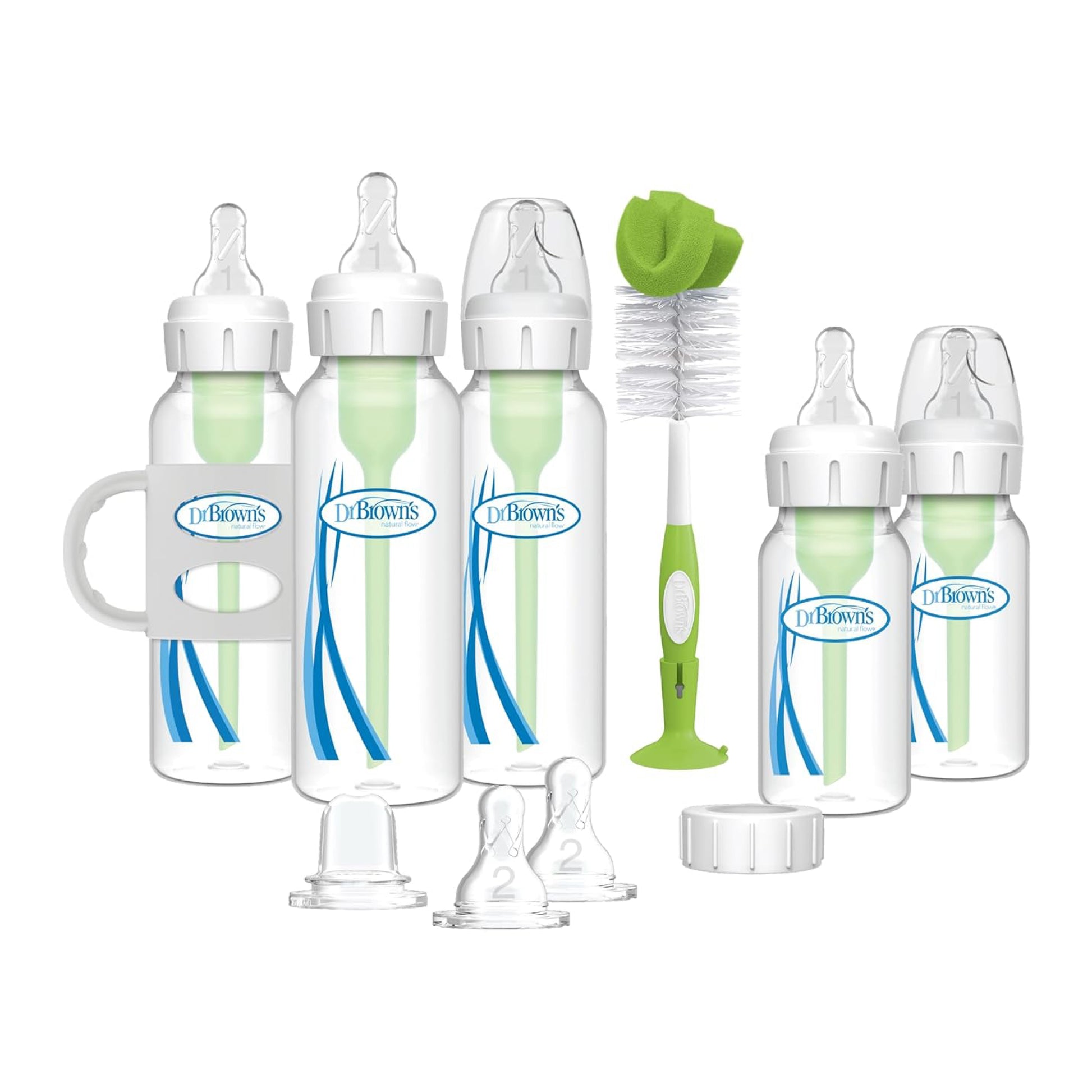 Kit de inicio para alimentación del bebé – incluye biberones y cepillo de limpieza
