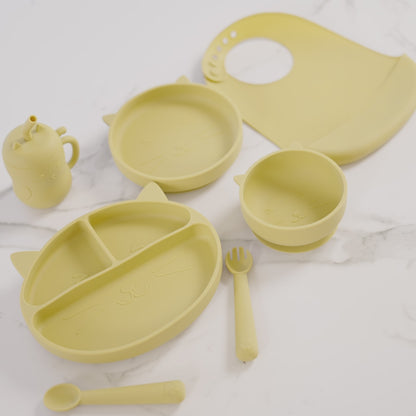 Set de Alimentación de Silicona Gatito