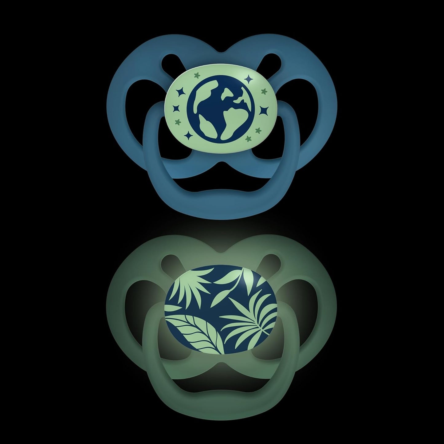 CHUPETAS ADVANTAGE 6-18ms - azul brilla en la oscuridad