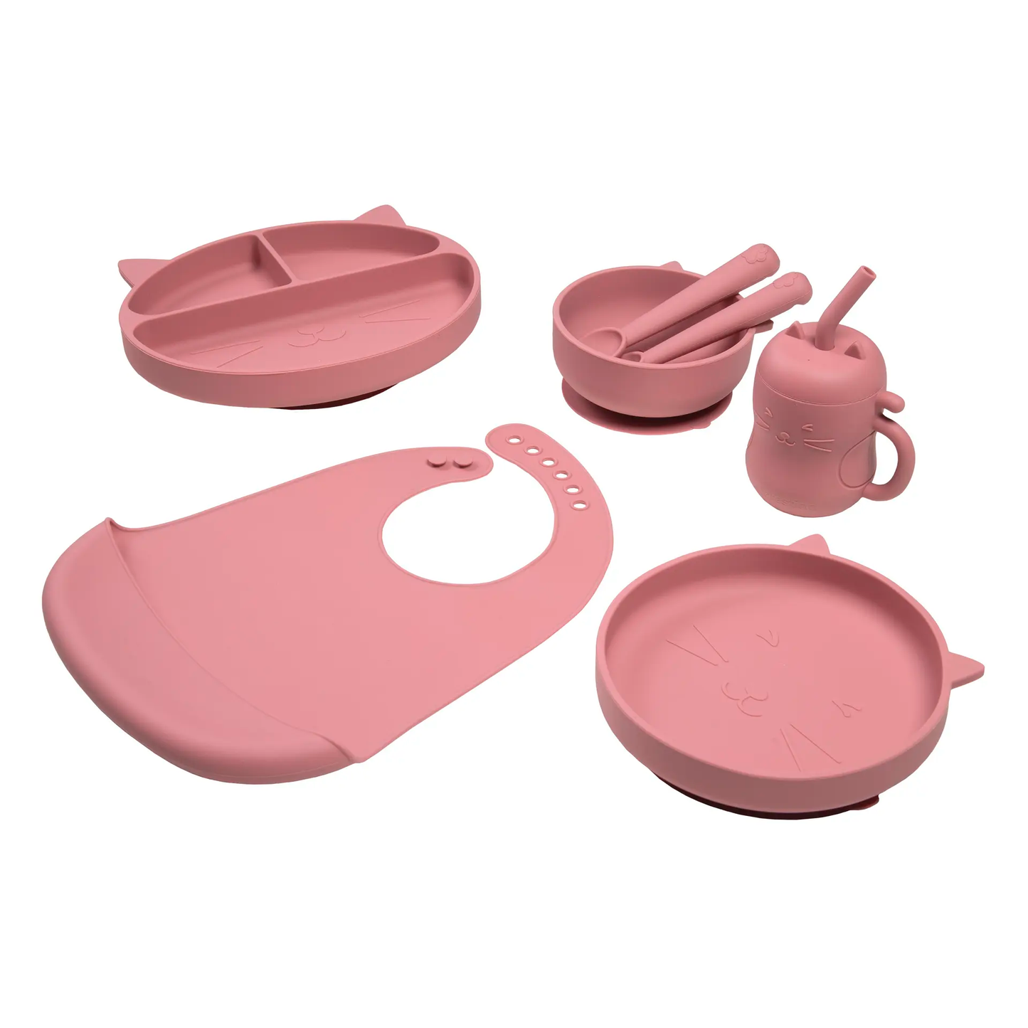 Set de Alimentación de Silicona Gatito