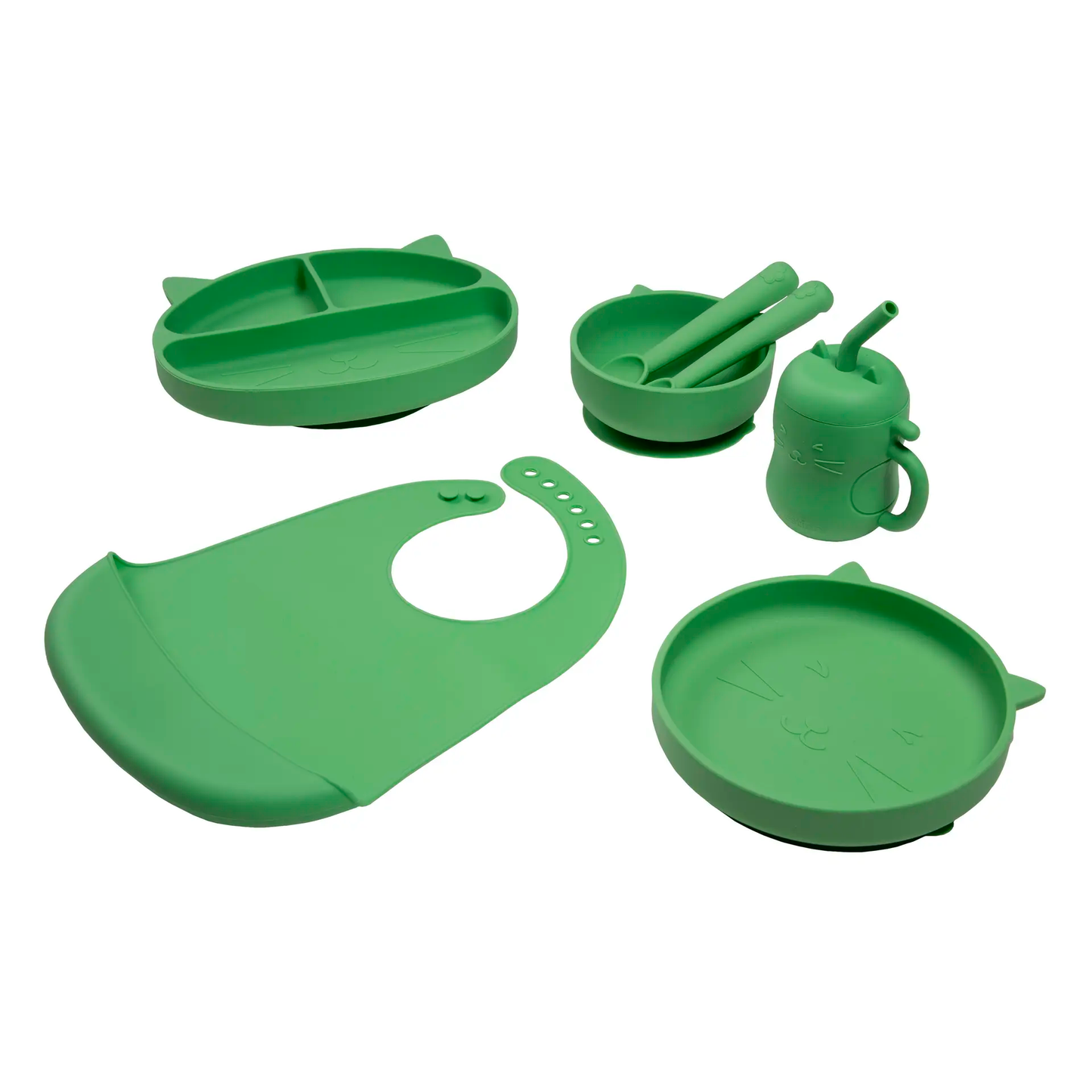Set de Alimentación de Silicona Gatito