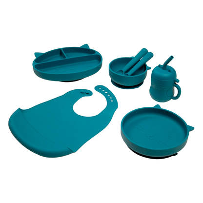 Set de Alimentación de Silicona Gatito